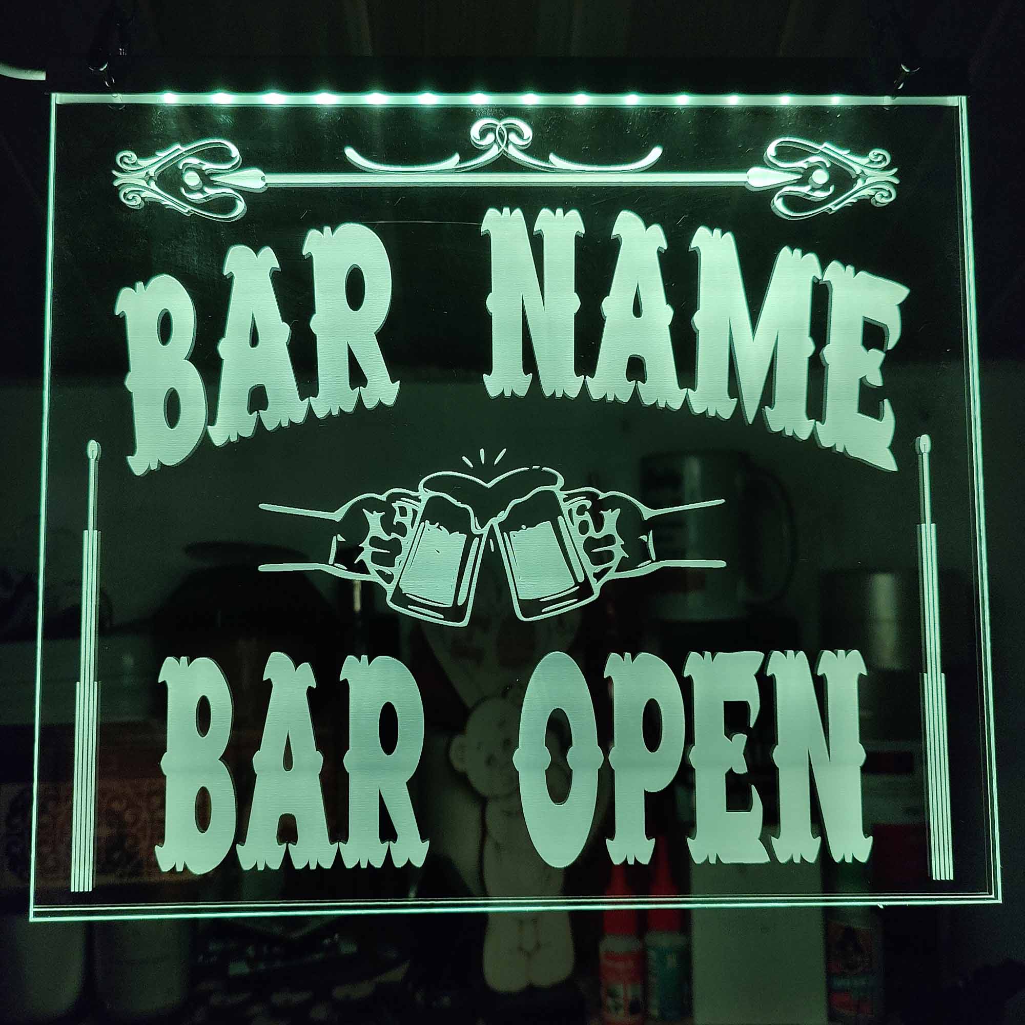 LED bar sign western style